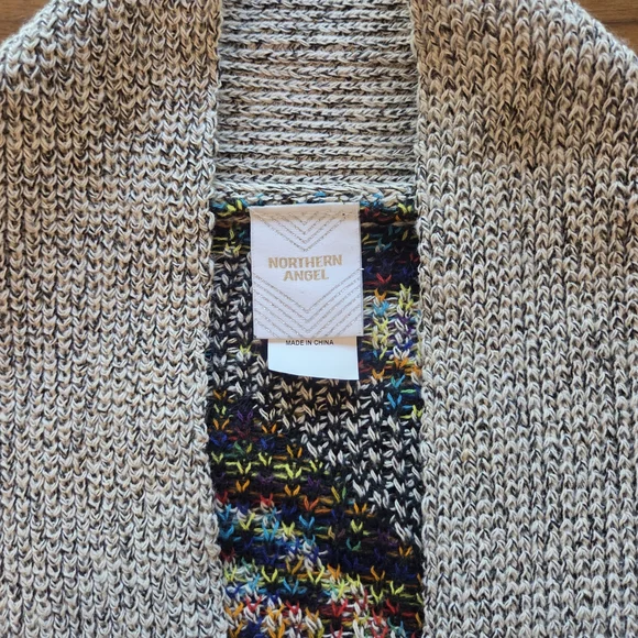 Northern Angel Boho Southwestern Aztec Cardigan Duster Sweater, Size Medium - Picture 7 of 10